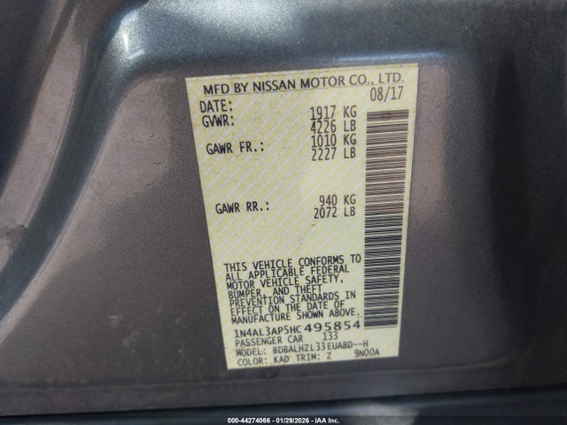 1N4AL3AP5HC495854 Nissan Altima 2.5 Sr