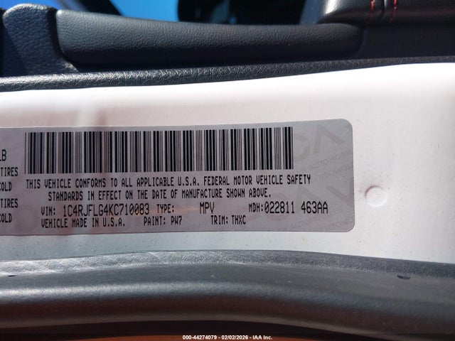 2019 JEEP GRAND CHEROKEE 1C4RJFLG4KC710083 Photo 8