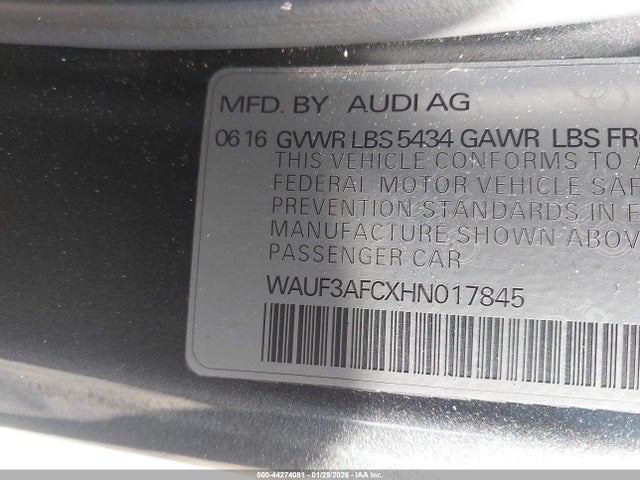 Продажа на аукционе авто 2017 Audi A6 3.0t Competition Prestige, vin: WAUF3AFCXHN017845, номер лота: 44274081
