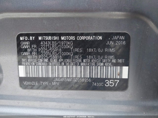 2016 MITSUBISHI OUTLANDER SPORT JA4AR3AW1GZ058956 Photo 8