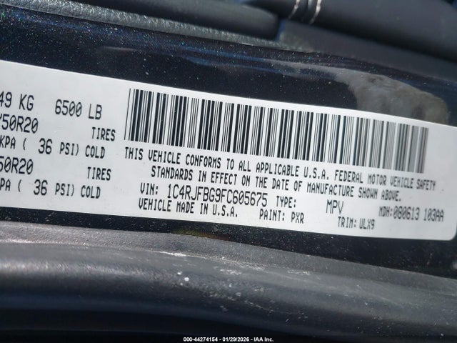 2015 JEEP GRAND CHEROKEE 1C4RJFBG9FC605675 Photo 8