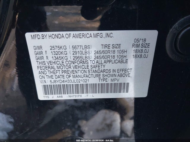 2018 ACURA MDX 5J8YD4H33JL021021 Photo 8