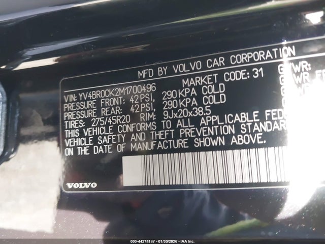 2021 VOLVO XC90 RECHARGE PLUG-IN HYBRID YV4BR0CK2M1700496 Photo 8