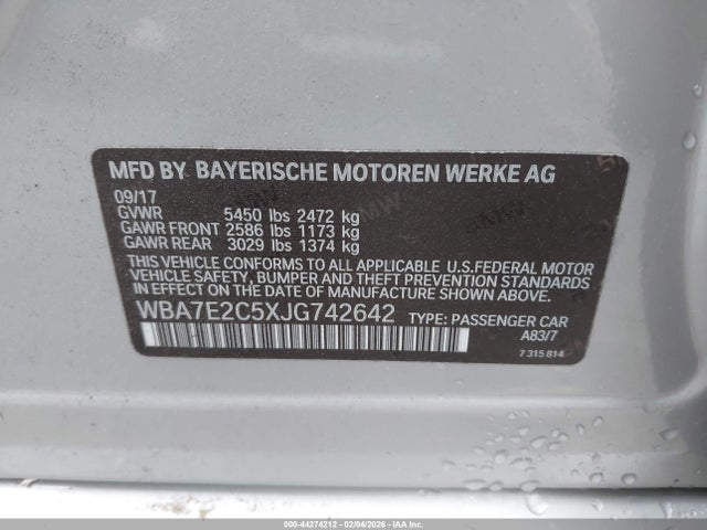 2018 BMW 740I WBA7E2C5XJG742642 Photo 8