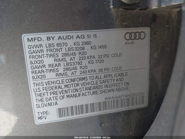 2017 AUDI Q7 WA1VAAF74HD002331 Photo 8