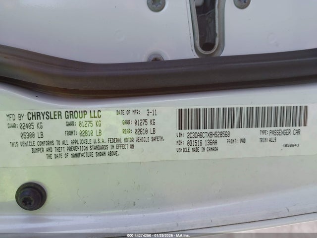 2011 CHRYSLER 300C 2C3CA6CTXBH528568 Photo 8