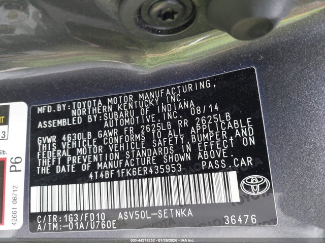 Toyota CAMRY LE 2014 4T4BF1FK6ER435953 Image 9