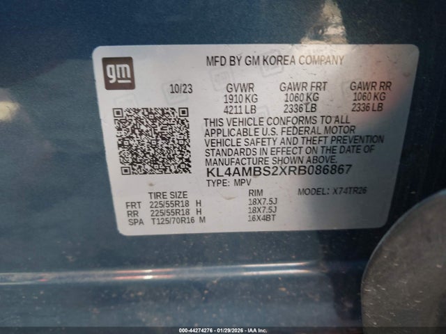 Aukcja sprzedaży 2024 Buick Encore Gx Preferred Fwd, vin: KL4AMBS2XRB086867, numer aukcji: 44274276