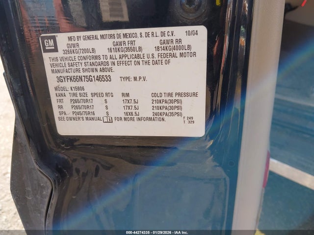 2005 CADILLAC ESCALADE ESV 3GYFK66N75G146533 Photo 8