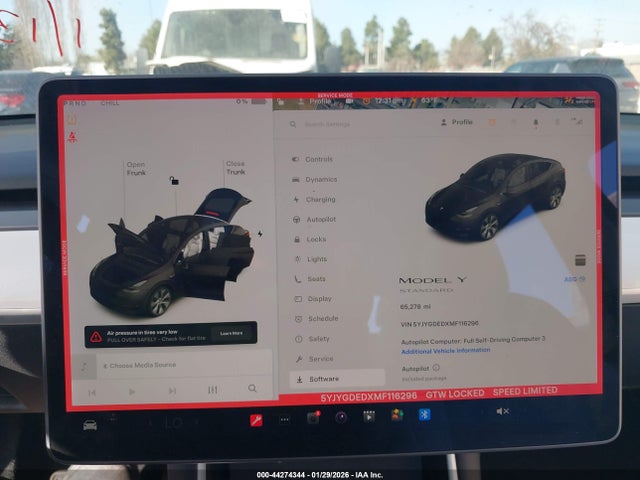 5YJYGDEDXMF116296 Tesla Model Y Standard Range Rear-wheel Drive