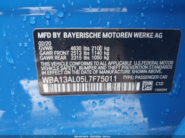 2020 BMW M235I GRAN COUPE WBA13AL05L7F75011 Photo 8