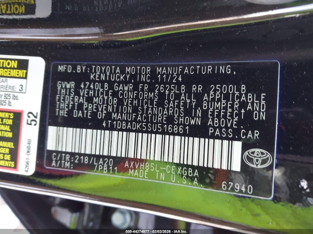 2025 TOYOTA CAMRY 4T1DBADK5SU516861 Photo 8