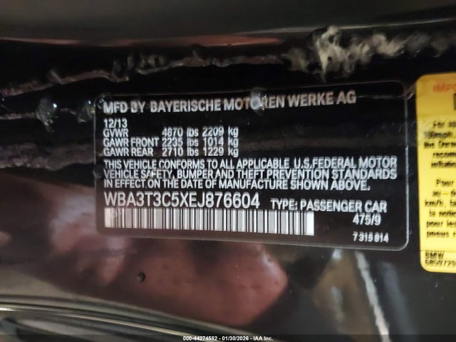 Продаж на аукціоні авто 2014 Bmw 435i, vin: WBA3T3C5XEJ876604, номер лоту: 44274582