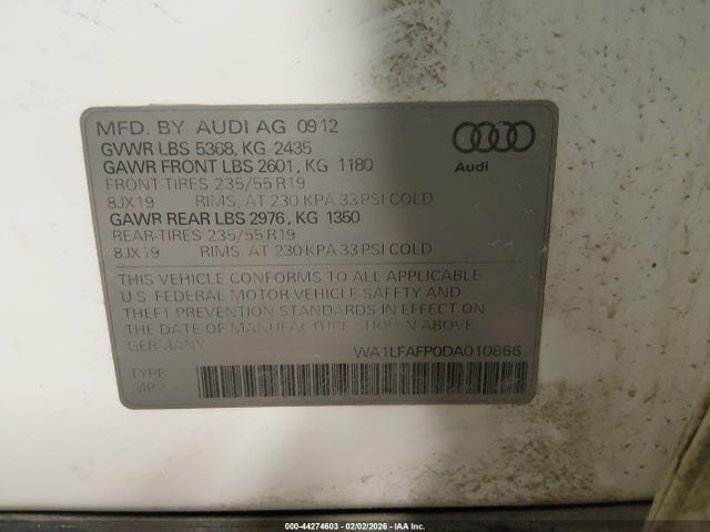 2013 AUDI Q5 WA1LFAFP0DA010866 Photo 8