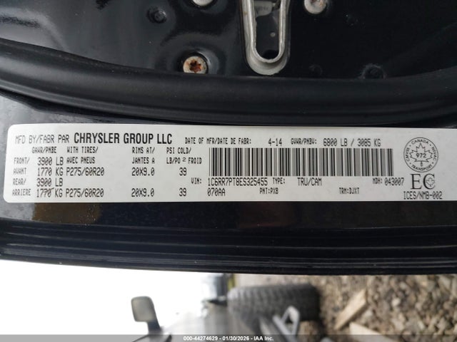 RAM 1500 Longhorn 2014 1C6RR7PT8ES325455 Image 9