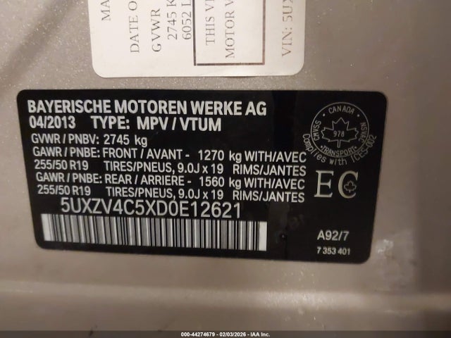 2013 BMW X5 5UXZV4C5XD0E12621 Photo 8