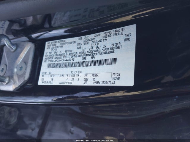 2016 FORD ESCAPE 1FMCU9GX4GUA25345 Photo 8