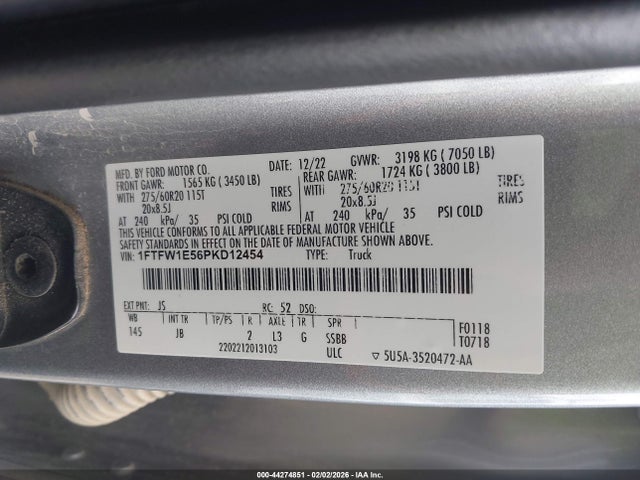 2023 FORD F-150 1FTFW1E56PKD12454 Photo 8