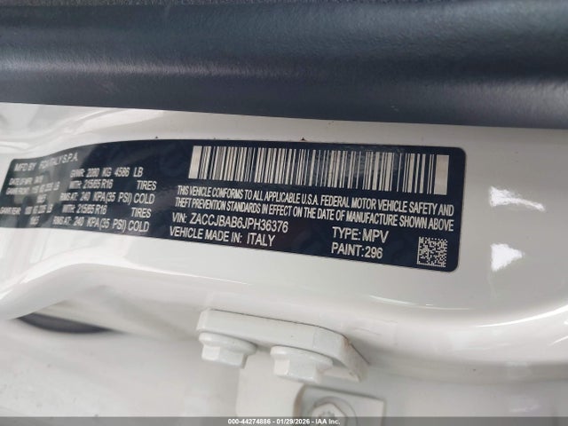 ZACCJBAB6JPH36376 Jeep Renegade Sport 4x4