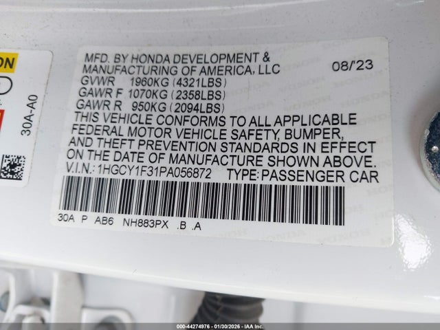 2023 HONDA ACCORD 1HGCY1F31PA056872 Photo 8