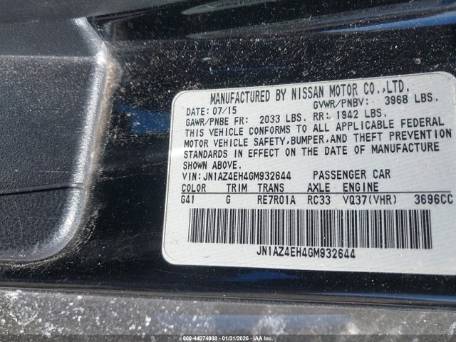 2016 NISSAN 370Z JN1AZ4EH4GM932644 Photo 8