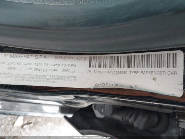 ZAM57RTA7E1085930 Maserati Ghibli S Q4