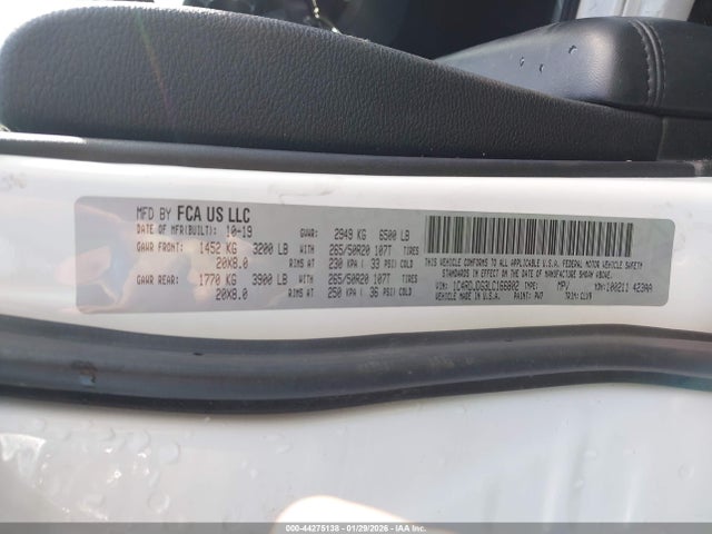 Dodge Durango Gt Plus Awd 2020 1C4RDJDG3LC166802 Image 9