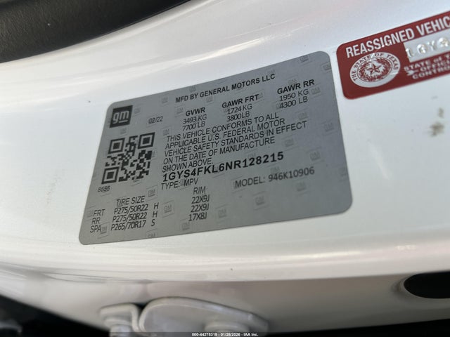 2022 CADILLAC ESCALADE 1GYS4FKL6NR128215 Photo 8