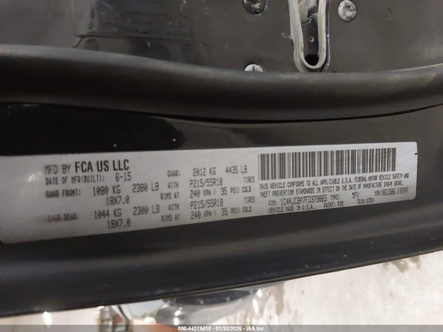1C4NJCBA7FD379865 Jeep Compass Altitude Edition
