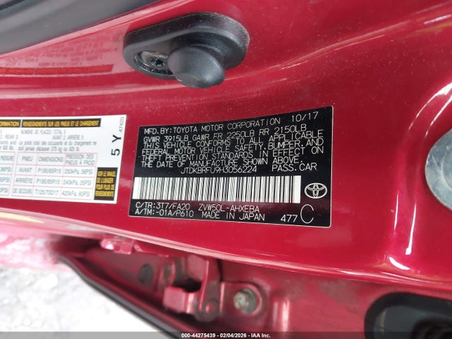2017 TOYOTA PRIUS JTDKBRFU9H3056224 Photo 8