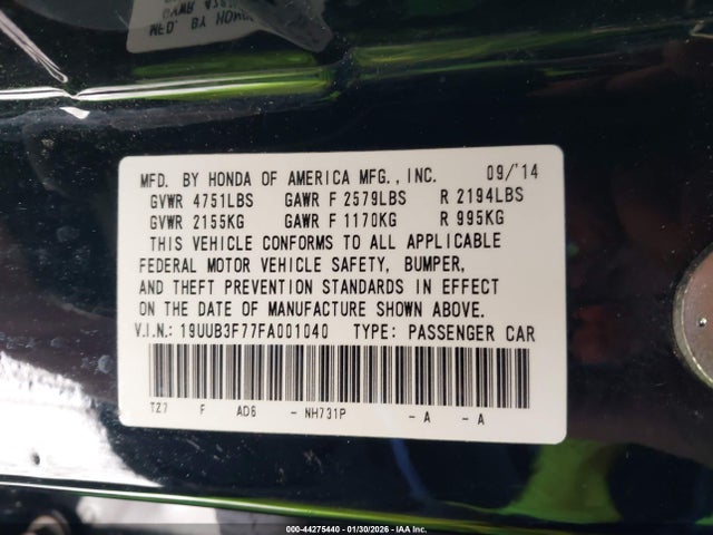 2015 ACURA TLX 19UUB3F77FA001040 Photo 8