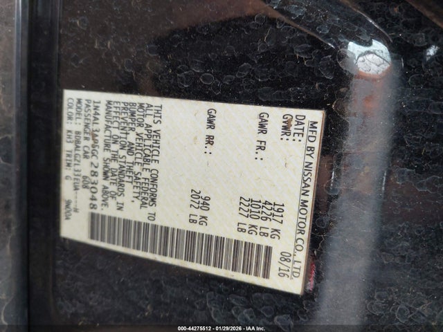1N4AL3AP5GC283048 Nissan Altima 2.5 S