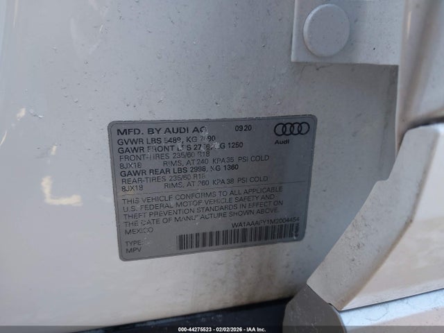 2021 AUDI Q5 WA1AAAFY1M2004454 Photo 8