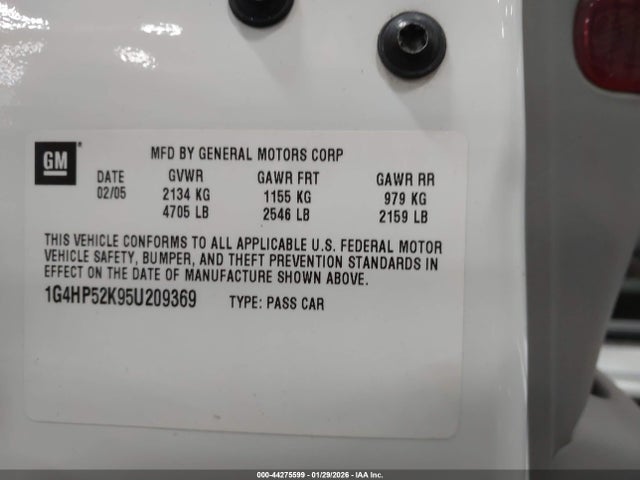 2005 BUICK LESABRE 1G4HP52K95U209369 Photo 8