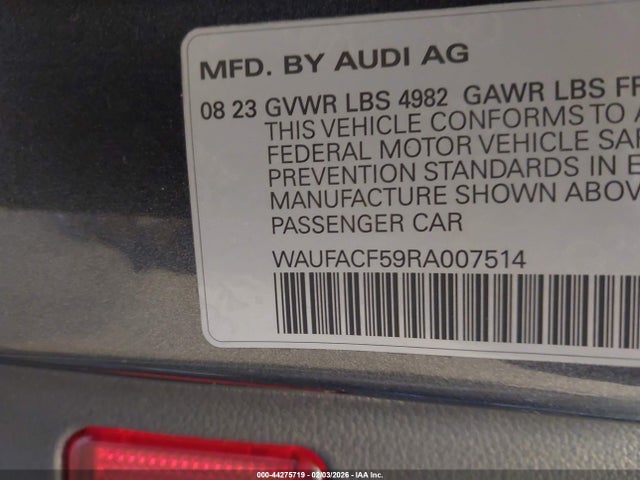 Продаж на аукціоні авто 2024 Audi A5 Sportback Premium Plus 45 Tfsi Quattro S Tronic, vin: WAUFACF59RA007514, номер лоту: 44275719