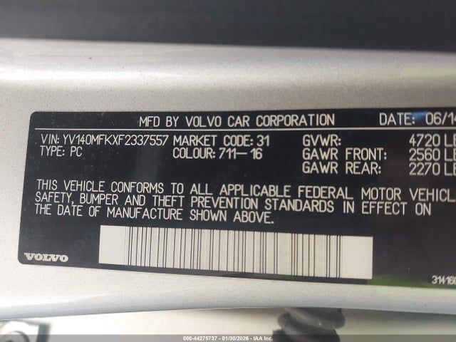 2015 VOLVO S60 YV140MFKXF2337557 Photo 8