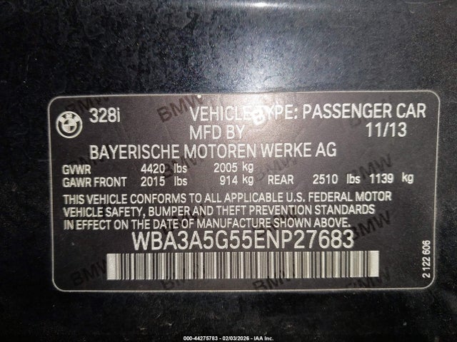 WBA3A5G55ENP27683 BMW 328I