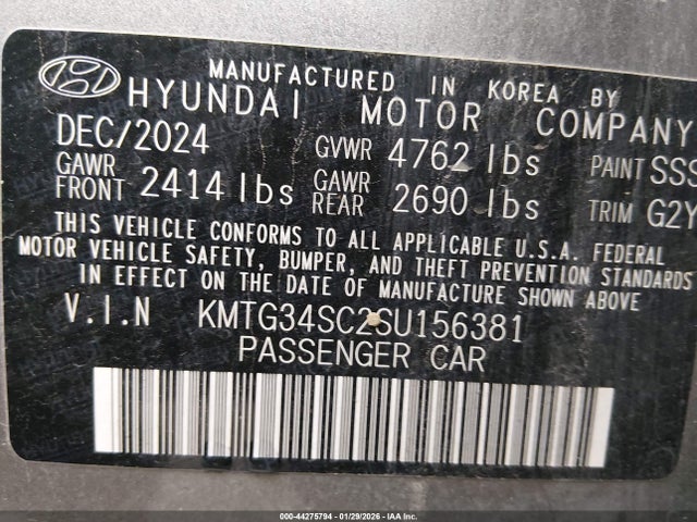 KMTG34SC2SU156381 Genesis G70 2.5t Rwd