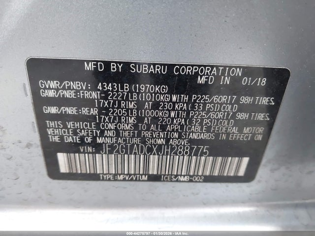 2018 SUBARU CROSSTREK JF2GTADCXJH288775 Photo 8