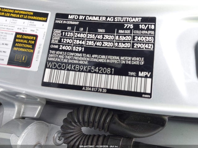 2019 MERCEDES-BENZ GLC 300 COUPE WDC0J4KB9KF542081 Photo 8