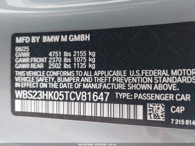WBS23HK05TCV81647 BMW M4 Competition