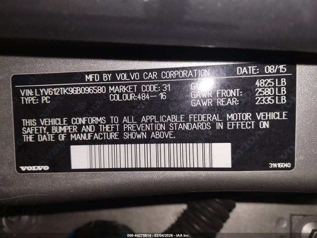 2016 VOLVO S60 INSCRIPTION LYV612TK9GB096580 Photo 8