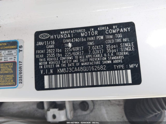Hyundai TUCSON SE 2016 KM8J3CA48GU162682 Image 4