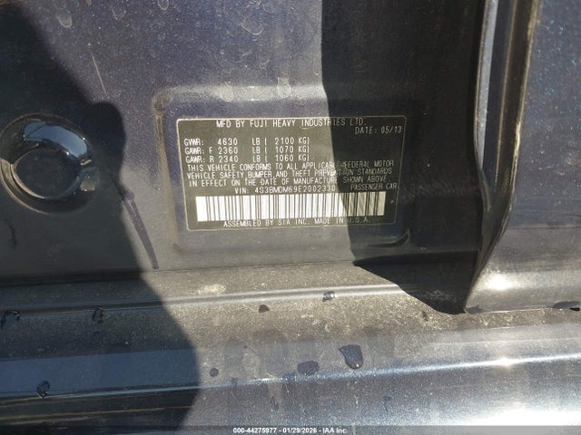 44275977 :رقم المزاد ، 4S3BMDM69E2002330 vin ، 2014 Subaru Legacy 3.6r Limited مزاد بيع