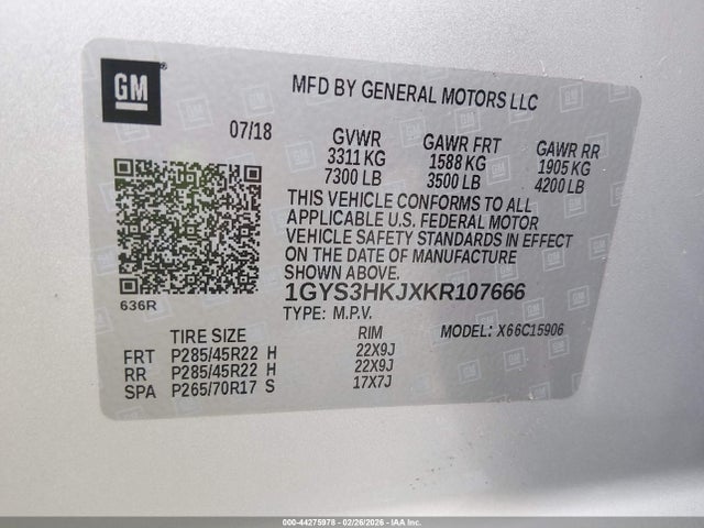 2019 CADILLAC ESCALADE ESV 1GYS3HKJXKR107666 Photo 8