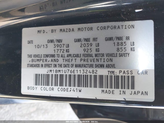 JM1BM1U76E1132482 Mazda Mazda3 I Sport