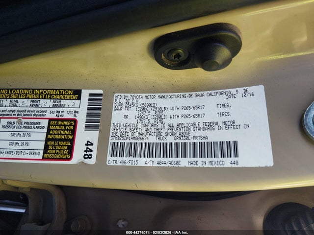 3TMBZ5DN1HM006674 Toyota Tacoma Trd Sport
