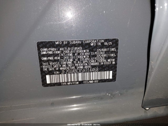 Subaru Crosstrek 2025 JF2GUABCXSH314468 Image 9