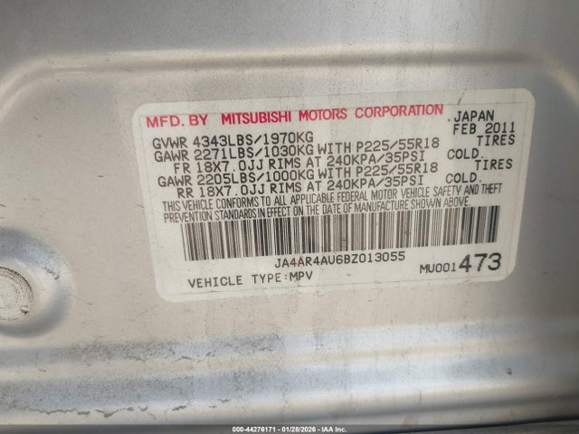 2011 MITSUBISHI OUTLANDER SPORT JA4AR4AU6BZ013055 Photo 8