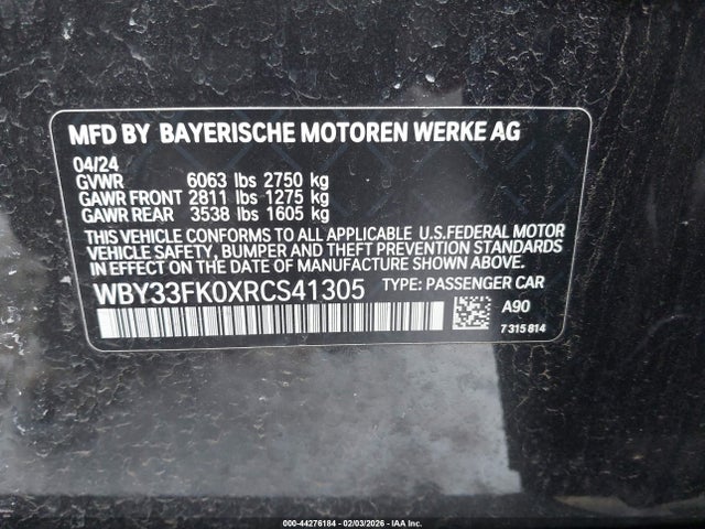 WBY33FK0XRCS41305 BMW I5 Edrive40